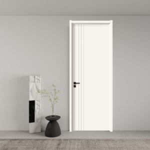 Puerta Interior de WPC con Diseño Minimalista, Resistente a la Humedad y al Sonido, Puertas de Empujar y Tirar de Material Compuesto de Madera y Plástico - Product Image 2