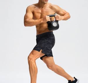 Shorts de course pour hommes respirants en toile imprimée par sublimation, taille élastique, décontractés, séchage rapide, haute qualité - Product Image 5