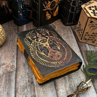 Cuaderno de Cuero Vintage de Tapa Dura, Tamaño A5, Hecho a Mano, Cuero de Grano Completo, Páginas para Dibujar, Opción de Regalo, Impresión UV
