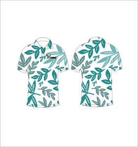 เสื้อโปโลพิมพ์ลายใบไม้เขตร้อนแบบกำหนดเอง แขนสั้น สวมใส่สบาย เหมาะสำหรับกอล์ฟ เทนนิส ชุดทีมฤดูร้อน - Product Image 4