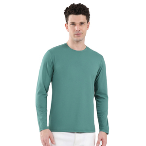Camiseta de Manga Larga de Alta Calidad, 100% Algodón, Lisa, a la Moda, Antiarrugas, para Hombre - Product Image 1