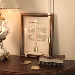Natural Gold Taper Candle Holders Candlestick Stand Decor Candle Stick for <b>Table</b> or Mantel Centrepiece Wedding and Dinning - Product Image 6