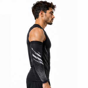 Mangas de compresión para hombre, personalizadas, para fitness, deportes, correr, ciclismo, entrenamiento, transpirables, elásticas, de soporte, atléticas, protectoras - Product Image 1