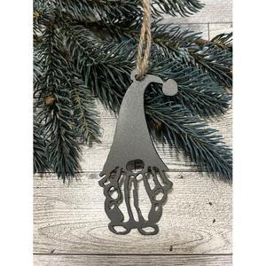 Adorno Colgante de Metal Rústico de Santa Claus con Gorro, Decoración Rústica para Árbol de Navidad, Adorno Colgante para Decoración - Product Image 1