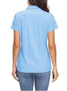 Polo de Alta Calidad Personalizado para Mujer, Corte Ajustado, 100% Algodón, Cuello en V, Buen Precio, con Decoración de Logotipo Impreso en Capas - Product Image 4