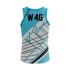 Camiseta sin mangas formal de cuello redondo para hombre, 100% poliéster, tejido, ecológica, transpirable, de secado rápido, MOQ bajo, para práctica deportiva - Product Image 3