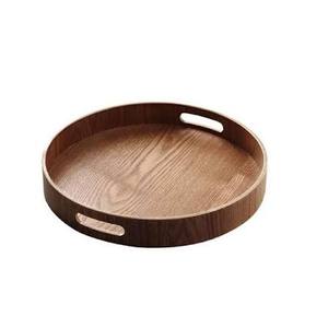 Plateau de rangement en bois de forme rectangulaire avec incrustation florale, finition vernie, design minimaliste pour utilisation sur table, à un seul niveau - Product Image 5