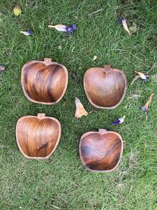Elegantes Tazones de Madera de Mango en Forma de Manzana para Regalos Corporativos, Vajilla de Lujo Hecha a Mano y Ecológica para Restaurantes y Hogares - Product Image 4