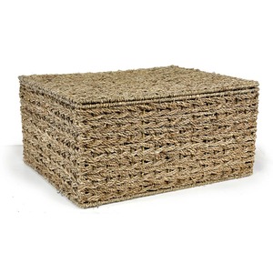 Multipurpose seagrass <b>basket</b> with lid Handmade <b>Storage</b> <b>Basket</b> Wholesale eco-friendly Made in Vietnam - Product Image 2