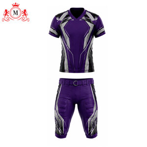 Ensemble Maillot et Pantalon de Football Américain pour Homme Adulte Violet, Imprimé par Sublimation, Respirant, 100% Polyester, Détection par Aiguille - Product Image 2