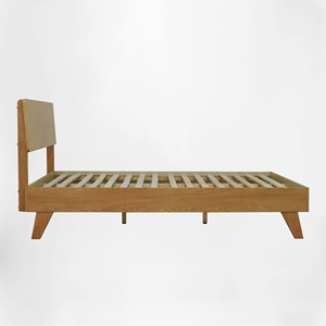 Vietnam Wholesale <b>Solid</b> Oak <b>Wood</b> <b>Bed</b> Frame Platform <b>Bed</b> Queen or King Size Wooden <b>Bed</b> Minimalsit Bedroom International Standards - Product Image 3