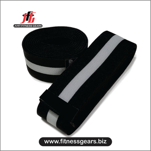 Sangles élastiques de soutien pour genoux, protection et compression en nylon et coton avec fermeture auto-agrippante pour haltérophilie, entraînement, gym et fitness - Product Image 3