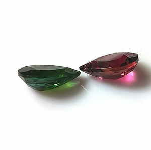 Ensemble de 2 pierres précieuses de tourmaline naturelle zambienne calibrée, multicolores pastel, taille poire, 7x9 mm, 2,80 carats au total - Product Image 4
