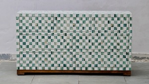 Elegant Bone Inlay Bedroom Cabinet Handmade Wooden Drawer <b>Chest</b> Custom Living Room Cabinet with 4 Drawers Modern Furniture - Product Image 3