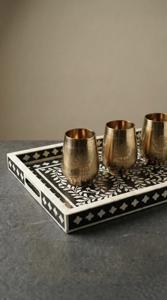 Plateau Feng Shui de Luxe Fait Main Écologique avec Incrustations en Os – Design Décoratif Élégant, Qualité Supérieure pour la Maison et la Cuisine (Idéal pour Servir) - Product Image 3