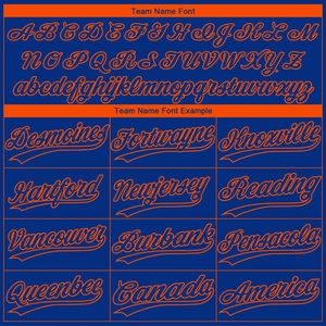 Jersey de Softbol Azul Rey y Naranja Degradado Skyline, 100% Poliéster, Malla Bird Eye, Logotipo Personalizado, Nombre del Equipo, Número del Jugador - Product Image 4