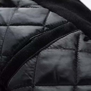 High Quality Long Sleeve Baseball <b>Jacket</b> Solid Color Black and <b>White</b> With Custom Logo Design Pocket Man <b>jacket</b> for men patchwork - Product Image 2