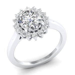 Bague de fiançailles solitaire en or massif 14 carats avec diamant de 2,4 carats REYES Wholesale pour femme, cadeau de mariage ou d'anniversaire classique, bijoux fins - Product Image 2