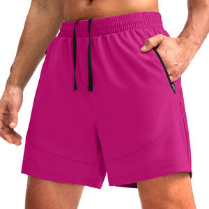 Shorts de course personnalisés avec logo, 100% polyester, pour hommes, shorts de sport d'été, poches zippées, vêtements de sport pour la salle de sport, shorts pour hommes - Product Image 1