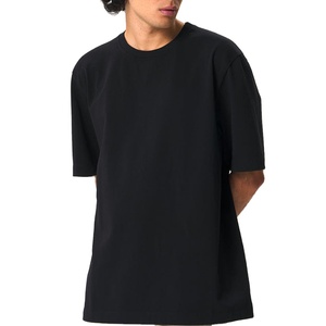 Camiseta de 300 g/m² para hombre, 100% algodón, cuello acanalado, oversize, hombros caídos, estilo streetwear, lisa, de alto gramaje - Product Image 1