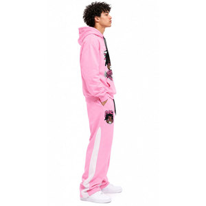 Ensemble de survêtement streetwear personnalisé pour homme, 2 pièces, pantalon de jogging évasé, sweat à capuche à manches longues, imprimé Y2K - Product Image 4