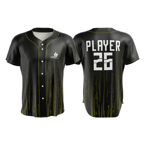 Camiseta de Béisbol Sublimada Personalizada de Manga Corta, Absorbente de Humedad, Unisex, para Adultos, Ropa de Equipo, Diseño de Logotipo Frontal Personalizado - Product Image 1