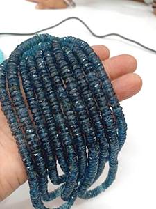 Faceted Blue Topaz <b>Stone</b> <b>Beads</b> Round/Rondelle Shape Third Party Certified Chakralume Brand for Jewelry Making - Product Image 6