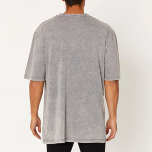 Wholesale Custom Front Logo Print Acid Wash Men's T-Shirts Cotton Eco-Friendly Lightweight Plain - Product Image 6