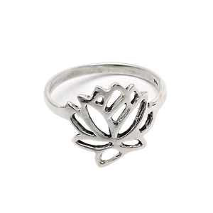 Sterling Silver <b>Lotus</b> Flower Ring Bohemian Style Unisex Everyday Wear Jewelry 925 Silver Fine Hand Crafted Fashionable Jewelry - Product Image 1