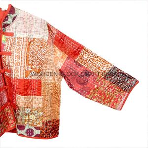 เสื้อแจ็คเก็ตผ้าฝ้ายคันธาคุณภาพดีเยี่ยม ทำมือ สำหรับฤดูหนาว เหมาะสำหรับใส่กลางแจ้ง แฟชั่นสำหรับผู้หญิง ความยาวปกติ ระบายอากาศได้ดี เป็นมิตรกับสิ่งแวดล้อม แห้งเร็ว - Product Image 2