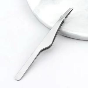 NEW-VERTIS OEM Custom Logo Slanted Tip Durable Stainless Steel Eyebrow Tweezers Beauty Grooming <b>Tool</b> - Product Image 3