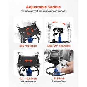 Martinetto Idraulico Telescopico per Trasmissione da 750 kg (1660 libbre) con Capacità di Sollevamento di 0,75 Tonnellate, Pedale Girevole a 360 Gradi, Martinetti Idraulici da 1 Tonnellata - Product Image 5