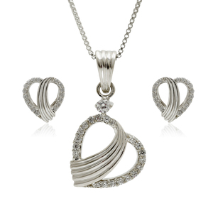 Ensemble de bijoux en argent sterling 925 avec moissanite de luxe, collier et boucles d'oreilles pour femmes, cadeau de mariage pour femmes - Product Image 3
