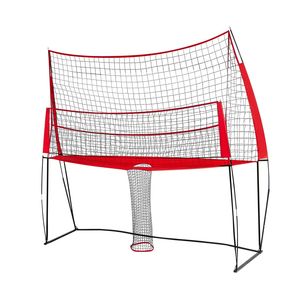 Sistema di Rete Portatile 2-in-1 per Allenamento di Pallavolo, Altezza Regolabile, Attrezzatura per Pratica con Ritorno Palla, Facile da Usare - Product Image 1
