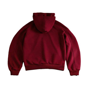 เสื้อฮู้ดดี้ผู้ชายแบบ Panel Construction ผ้าฝ้ายฟลีซคุณภาพสูง ทรงบ็อกซี่ สไตล์สตรีทแวร์ รับผลิตตามสั่ง OEM ขายส่งจำนวนมาก - Product Image 4