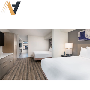 ชุดห้องนอนโรงแรมอพาร์ตเมนต์ราคาดีที่สุด ทนทาน ขนาดเตียงคู่ XL ทำจาก MDF ปิดผิววีเนียร์ สามารถวางซ้อนกันได้ ทันสมัย ผลิตในเวียดนาม รับผลิตแบบ OEM ODM - Product Image 2