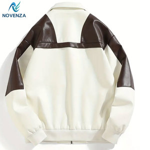 Veste en cuir de vache classique Doublure douce Écologique Légère Fermeture éclair Mode hivernale pour le streetwear Utilisation en extérieur - Product Image 2