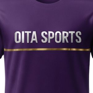 T-shirt de sport pour homme en polyester violet, vêtement d'entraînement d'équipe, tenue athlétique, vêtements de match en plein air, performance - Product Image 3
