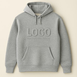 Sweat-shirt à capuche tendance 2026, gaufré, avec logo personnalisé, en molleton épais de qualité supérieure, poche oversize, respirant, style streetwear - Product Image 5