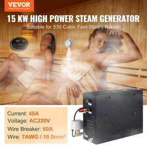 Generatore di Vapore per Doccia da 15 kW con Timer 24h, Drenaggio Automatico, Riscaldamento a Segmenti, Temperatura Personalizzabile, Timer 24h per Kit Bagno - Product Image 2