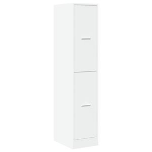 Armoire d'apothicaire de taille moyenne en bois d'ingénierie blanc pour salon - Product Image 3