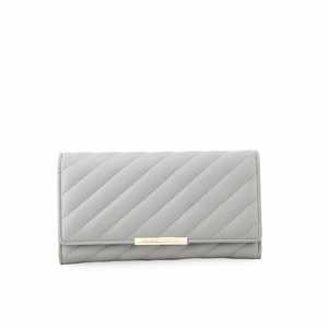 กระเป๋าและเคสเครื่องสำอางแบบกระเป๋าสตางค์ P70749ลำลองสีเทาของผู้หญิง - Product Image 3