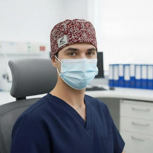 หมวกสครับแบบปรับได้พร้อมกระดุมปิดหู วัสดุระบายเหงื่อคุณภาพพรีเมียม เหมาะสำหรับแพทย์ พยาบาล และศัลยแพทย์ - Product Image 5