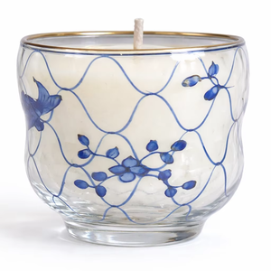 เทียนหอมในโถแก้วลายสีน้ำเงินทันสมัย เหมาะสำหรับห้องนั่งเล่น ห้องนอน ร้านอาหาร สปา งานแต่งงาน และของตกแต่งในเทศกาลต่างๆ - Product Image 1