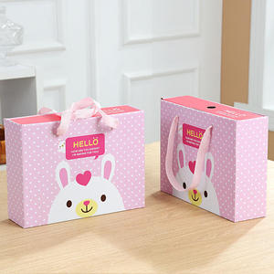 Boîte à tiroirs coréenne en papier kraft, motif dessin animé, portable, créative, faite à la main, boîte cadeau rectangulaire, carton à bonbons, fermeture magnétique - Product Image 6