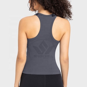 Débardeur de yoga sans manches pour femme, lavande, col rond, extensible, respirant, vêtements de sport - Product Image 2