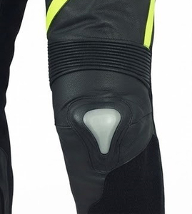Traje de Motociclismo de Dos Piezas de Cuero Vacuno Genuino Negro de Alta Calidad con Paneles de Protección CE y Cremallera Completa - Product Image 6