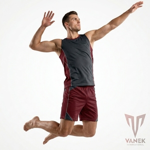 Tenue de basketball durable pour hommes avec short en jersey confortable, vêtements de sport légers et respirants en polyester, parfaits pour l'entraînement d'équipe - Product Image 2