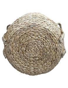 Woven Water Hyacinth Eco-Friendly Modern Laundry <b>Basket</b> with Handle Storage Hamper for Living Room <b>Bathroom</b> Home Organization - Product Image 4
