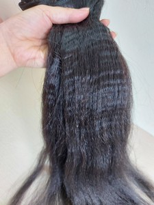 Mèches de cheveux vierges bruts vietnamiens non traités, texture Yaki raide et crépue, et frontals en dentelle Swiss Film HD 2x6 3x7 5x5 6x6 8x8 7x7 13x6 - Product Image 3